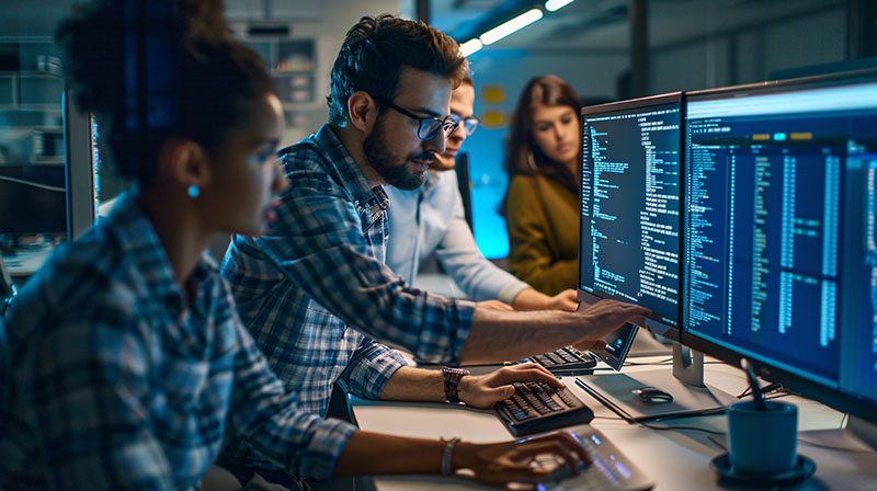 se-ve-los-programadores-colaborando-y-trabajando-en-el-desarrollo-de-software-en-una-oficina